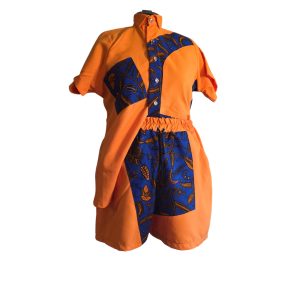 Orange Short Pant Set